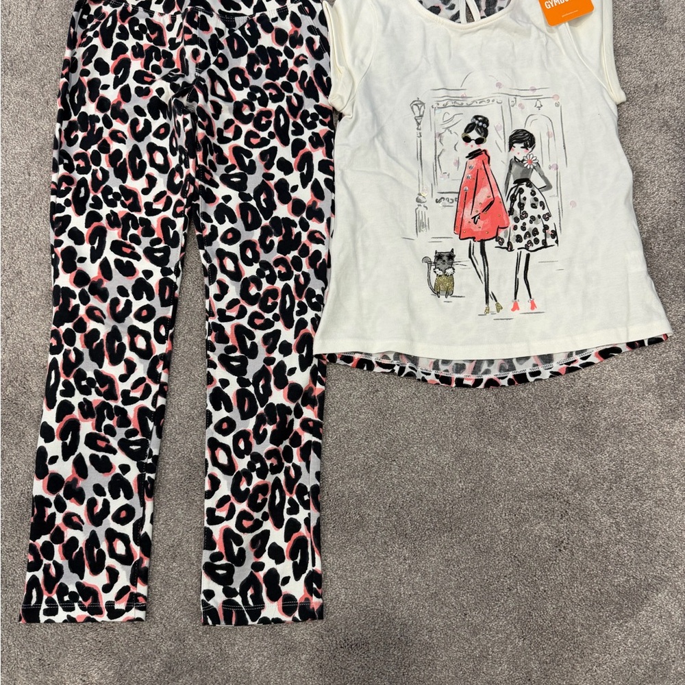 Stylish Leopard Print Kids 2 piece outfit